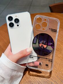 Disc Print Clear Phone Case - Multicolor - View 4