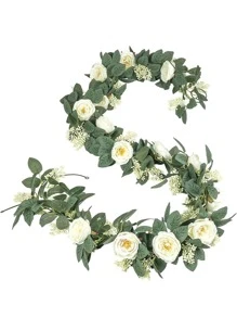 1支人造花玫瑰植物山茶藤情人節禮物裝飾家居裝飾花藤餐桌花瓶裝飾餐廳,臥室裝飾材料,婚禮現場裝飾,戶外花園花卉布置材料,新年裝飾 - 彩色 - 查看 1