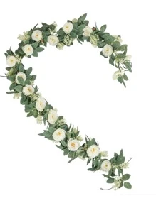 1支人造花玫瑰植物山茶藤情人節禮物裝飾家居裝飾花藤餐桌花瓶裝飾餐廳,臥室裝飾材料,婚禮現場裝飾,戶外花園花卉布置材料,新年裝飾 - 彩色 - 查看 3