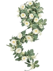 1支人造花玫瑰植物山茶藤情人節禮物裝飾家居裝飾花藤餐桌花瓶裝飾餐廳,臥室裝飾材料,婚禮現場裝飾,戶外花園花卉布置材料,新年裝飾 - 彩色 - 查看 4