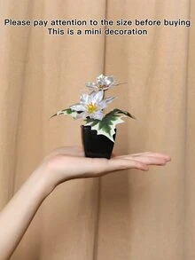 1 chậu hoa Giáng sinh nhân tạo - Đồ trang trí lễ hội Giáng sinh, Phụ kiện trang trí cảnh, Đồ trang trí nhà trong nhà - Nhiều màu - Xem 5