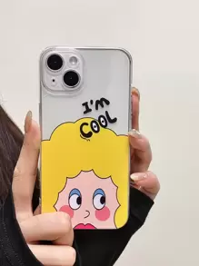 酷女孩透明手機殼 - 彩色 - 查看 1