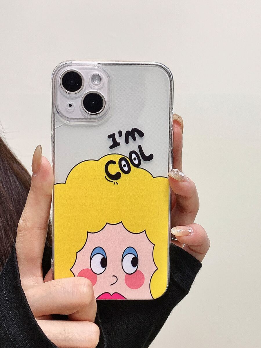 酷女孩透明手機殼 - 彩色 - 查看 1