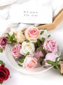 10/30pcs Artificial Rose Flower Heads, Decoration For Valentine's Day, New Year, DIY Candy Box, Bridal Bouquet, Silk Flower For Mother's Day, Home Decor, Outdoor Garden, Wedding Bouquet, Living Room DIY Candy Box, Wreath, Artificial Plants, Home Supplies - Multicolor - View 4