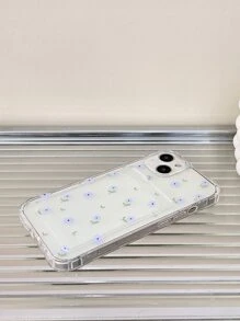 Summer Floral Clear Card Slot Phone Case Compatible With IPhone 15/15Pro/15Plus/15Promax