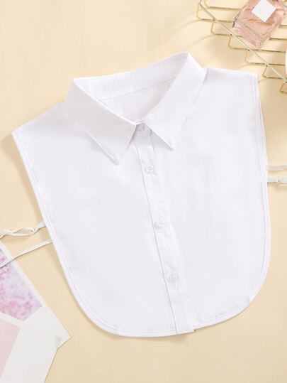 1入實色短假領,時尚設計長尖領