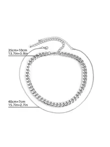 條裝女士簡約時尚鏈條多層吊飾項鍊