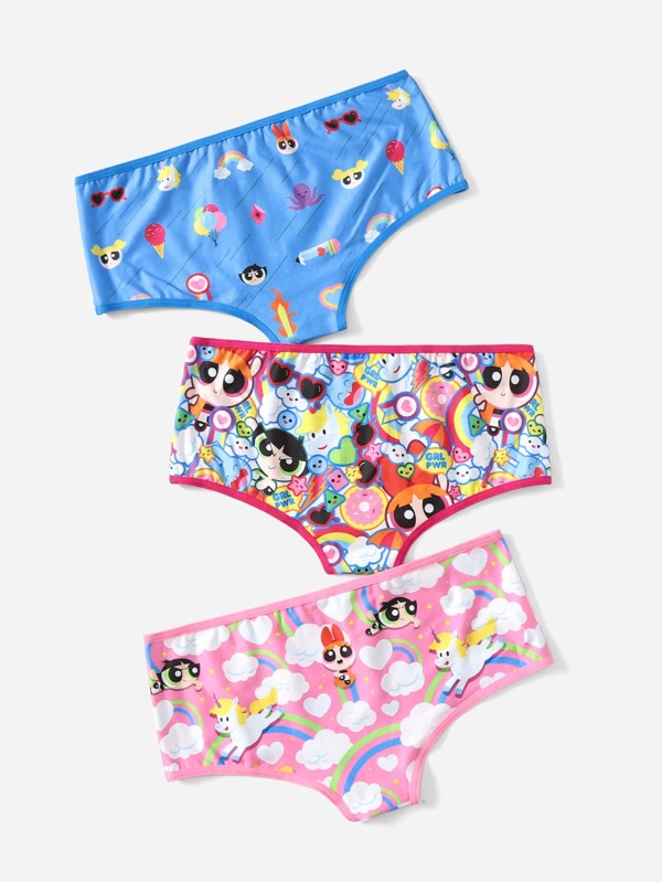 Is That The New The Powerpuff Girls ROMWE 3pack Cartoon Graphic Panty
