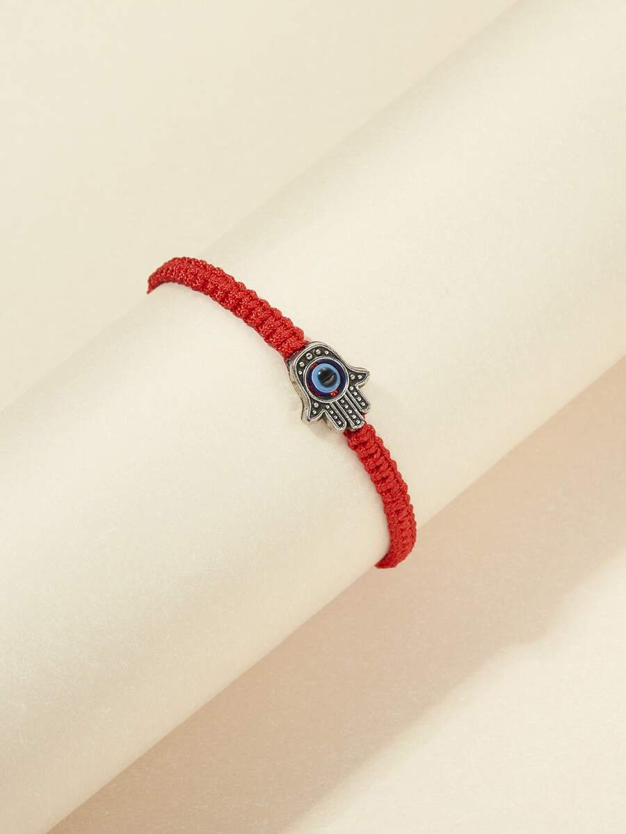 Evil Eye & Hand Decor Bracelet - Multicolor - View 1