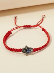 Evil Eye & Hand Decor Bracelet - Multicolor - View 2
