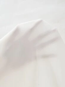 SHEIN Clasi Blusa cruzada ribete con fruncido de manga con volante con cordón lateral - Blanco - Ver 6