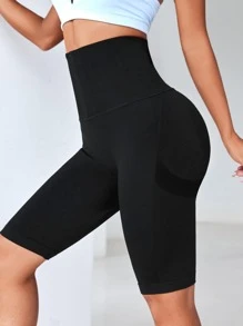 Easithlete Quần Shorts Thể thao Nữ màu trơn - màu đen - Xem 3