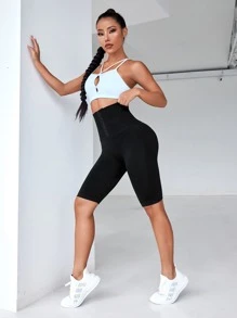 Easithlete Quần Shorts Thể thao Nữ màu trơn - màu đen - Xem 7