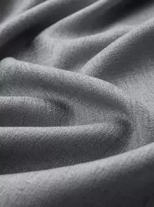 Solid Color Single Panel Curtain - Grey - View 5