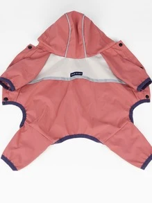 Impermeable para mascota reflectante - Rojo - Ver 2