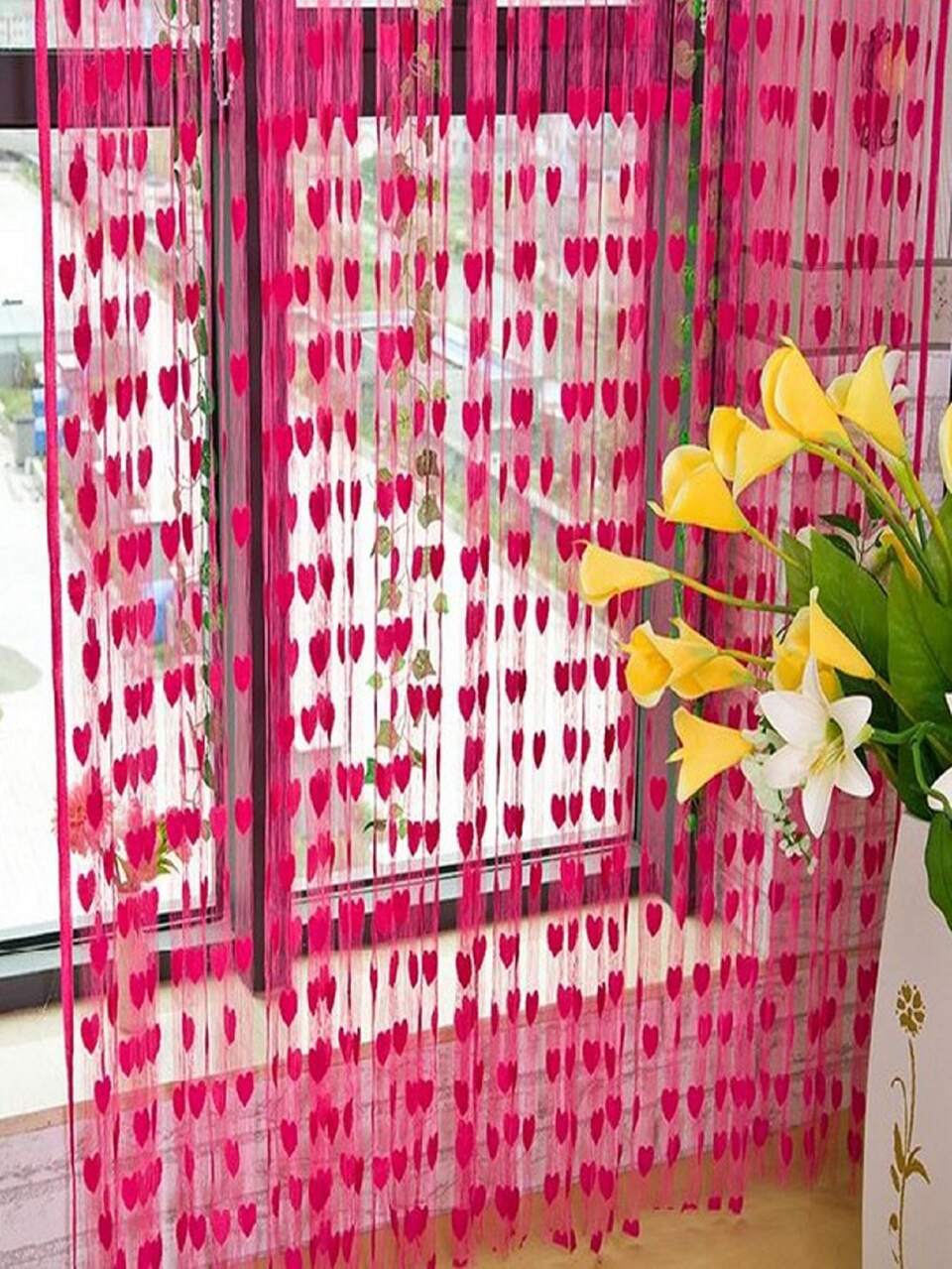 Heart String Single Panel Curtain