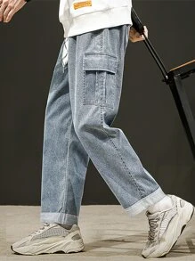 Quần Nam Dây kéo Túi màu trơn - Rửa trung bình - Xem 7