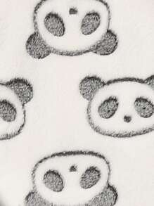 Boys (little) Bear Plush T-shirt Trousers Home Wear Set - White - View 6