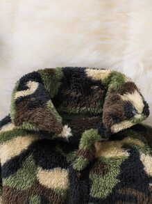 Baby Camo Print Flannel Jacket - Multicolor - View 4