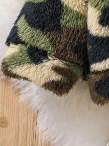 Baby Camo Print Flannel Jacket - Multicolor - View 6
