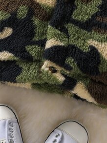 Baby Camo Print Flannel Jacket - Multicolor - View 7