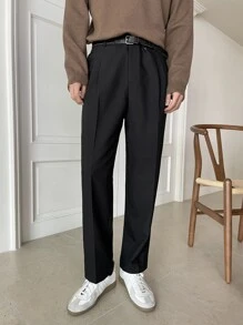 DAZY Quần tây nam màu trơn, túi xéo, thích hợp cho công sở. - màu đen - Xem 1