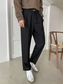 DAZY Quần tây nam màu trơn, túi xéo, thích hợp cho công sở. - màu đen - Xem 6