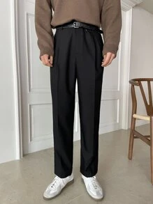 DAZY Quần tây nam màu trơn, túi xéo, thích hợp cho công sở. - màu đen - Xem 7