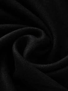 Pañuelo ribete con fleco - Negro - Ver 2