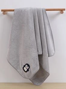 1pc Penguin Shaped Coral Fleece Towel (bath Towel Or Hand Towel) - Grey - View 4
