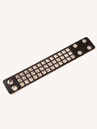 Fashionable and Popular Men Studded Decor Bracelet PU for Vacation and for a Stylish Look