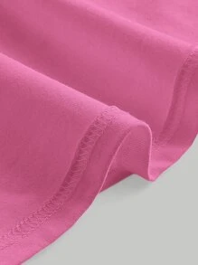 SHEIN MOD Solid Cami Crop Top - Pink - View 3