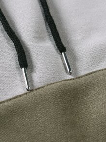 Manfinity Hombres Capucha con costura con bolsillo de canguro - Multicolor - Ver 4