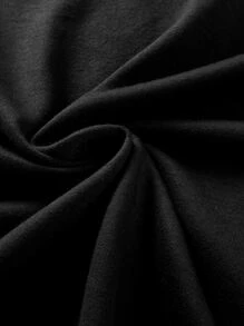 Manfinity Hombres Sudadera con estampado de póker - Negro - Ver 5