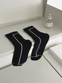 DAZY Vớ thuyền viên mô hình đường kẻ - màu đen - Xem 8