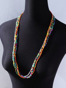 4 dây chuyền đính cườm Colorblock - Nhiều màu - Xem 2