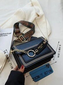 Nhẹ, dành cho doanh nhân Mini thêu chi tiết chuỗi trang trí Túi vuông có nắp dành cho nữ tuổi teen Sinh viên đại học, tân binh và nhân viên cổ trắng Hoàn hảo cho văn phòng, đại học, công việc, kinh doanh, đi làm, ngoài trời, du lịch, đi chơi - màu đen - Xem 4