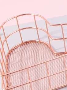 1pc Heart Design Cosmetic Storage Stand - Rose Gold - View 5