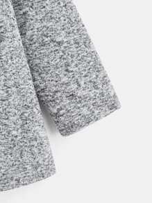 EMERY ROSE Abrigo con capucha con doble bolsillo sin jersey - Gris Claro - Ver 3