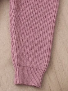Baby Solid Jumper & Knit Trousers - Pink - View 4