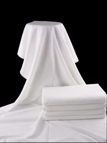 1pc Solid Face Towel Or 1pc Bath Towel, Soft Towel For Bathroom - White - View 1