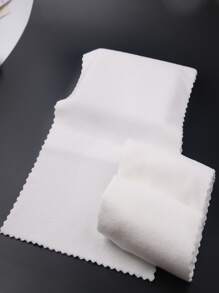 1pc Solid Face Towel Or 1pc Bath Towel, Soft Towel For Bathroom - White - View 4