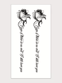 1 bảng chữ cái đồ họa hình xăm dán - màu đen - Xem 2