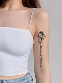 1 bảng chữ cái đồ họa hình xăm dán - màu đen - Xem 4