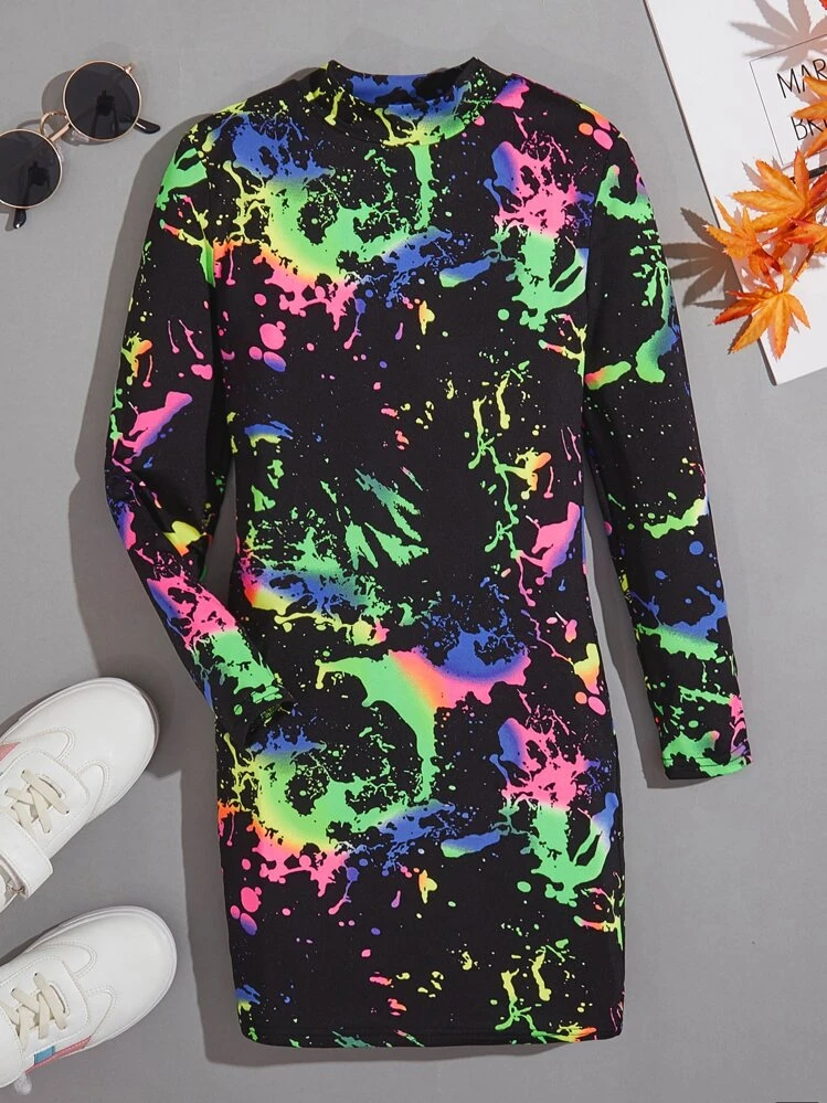 neon dress shein Shein Neon-green Cami Dress