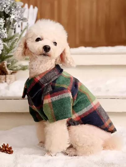 Plaid Print Pet Shirt