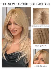 Gorgeous Long Blonde Straight Layered Wig - Perfect for Beginners! - Gold - View 4
