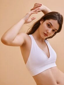 LUVLETTE Sujetador tejido de canalé de espalda nadador