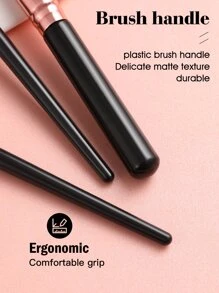 10pcs Makeup Brush Set For Women Makeup Use,Brush Set,Makeup Brush Kit,Make Up Brush Set,Make Up Set Complete,Makeup Brush Set,Complete Makeup Kit,Brush Kit,Brushes Makeup Set,Makeup Gift Set,Set - Black - View 6