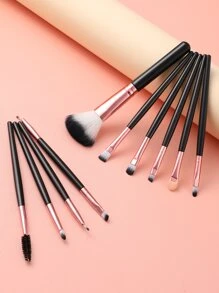 10pcs Makeup Brush Set For Women Makeup Use,Brush Set,Makeup Brush Kit,Make Up Brush Set,Make Up Set Complete,Makeup Brush Set,Complete Makeup Kit,Brush Kit,Brushes Makeup Set,Makeup Gift Set,Set - Black - View 7